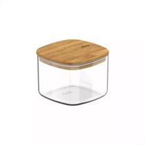 Pote Hermético Mantimentos Organizador Tampa Bambu 0,45l Ou
