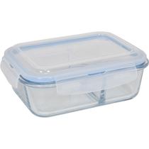 Pote Hermético Marmita 640ml Retangular C/ 4 Travas C/ Divisória Fitness Frezeer Forno Microondas - Quality House Pote Hermético Marmita 640ml Retangular C/ 4 Travas C/ Divisória Fitness Frezeer Forno Microondas - Quality House
