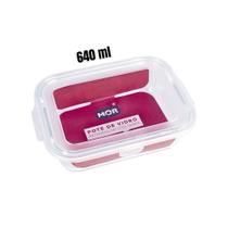 Pote Hermético Marmita de Vidro Retangular 640ml Mor Pote Hermético Marmita de Vidro Retangular 640ml Mor