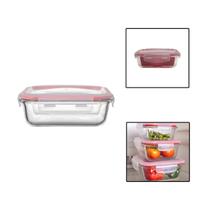 Pote Hermético Marmita Vidro 370ml Retangular Pote Hermético Marmita Vidro 370ml Retangular