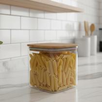 Pote Hermético Maxxi 2,3L Com Tampa Em Bambu Keep Pote Hermético Maxxi 2,3L Com Tampa Em Bambu Keep