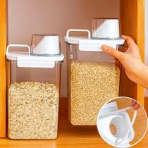 Pote Hermético Medidor 2300ml Farinhas Café Feijão kit 2 Pote Hermético Medidor 2300ml Farinhas Café Feijão kit 2