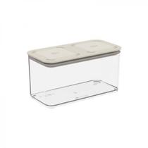 Pote hermético modo retangular 1,3l light gray coza Pote hermético modo retangular 1,3l light gray coza