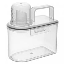 Pote Hermético Multiuso 800ml com Copo Medidor Plástico Lyor Pote Hermético Multiuso 800ml com Copo Medidor Plástico Lyor