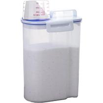 Pote hermético multiuso com medidor 2,5kg com tampa dosadora, vedação de silicone e alça portátil