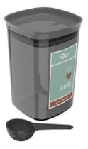 Pote Hermético My Coffe 900Ml Condimentos Café Com Colher