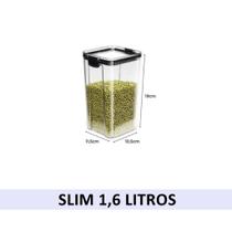 Pote Hermético Organizador Em Acrílico com Tampa e Travas