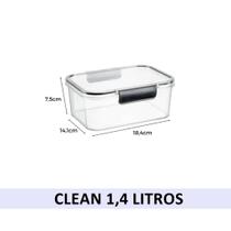Pote Hermético Organizador Em Acrílico com Tampa e Travas