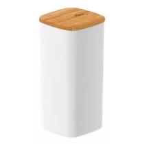 Pote Hermético Organizador Mantimento Bambu Natural 0,34l Ou