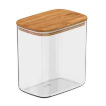 Pote Hermético Organizador Mantimentos C/ Tampa De Bambu Ou Pote Hermético Organizador Mantimentos C/ Tampa De Bambu Ou
