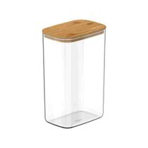 Pote Hermético Organizador Retangular Keep 2,3 Litros Natural Ou