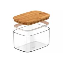 Pote Hermético Organizador Retangular Keep 650ml com Tampa em Bambu PHB505NT - Ou Pote Hermético Organizador Retangular Keep 650ml com Tampa em Bambu PHB505NT - Ou