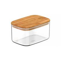 Pote Hermético Organizador Retangular Keep 650ml com Tampa em Bambu PHB505NT - Ou Pote Hermético Organizador Retangular Keep 650ml com Tampa em Bambu PHB505NT - Ou