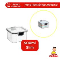 Pote Hermetico Organizador Slim Em Acrilico 500ml - Plasnorthon