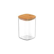 Pote Hermético Organizador Tampa De Bambu 1 Litro - Ou Pote Hermético Organizador Tampa De Bambu 1 Litro - Ou