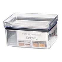 Pote Hermético P Alimentos Retangular Lumini 580ml Paramount Pote Hermético P Alimentos Retangular Lumini 580ml Paramount