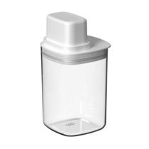 Pote Hermético Para Mantimentos Com Medidor Quadrado 1L Ou Pote Hermético Para Mantimentos Com Medidor Quadrado 1L Ou