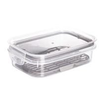 Pote Hermético Porta Frios Com Travas Cesto Escorredor 500 ML Para Frios Frutas Vegetais Alimentos