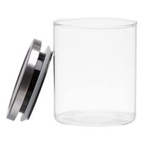 Pote Hermético Porta Mantimento De Vidro C/ Tampa Inox 750ml
