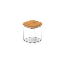 Pote Hermético Porta Tempero Tampa De Bambu Natural 150ml