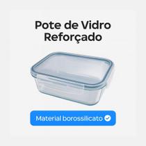 Pote Hermético Premium de Vidro Borossilicato 1040ml com Tampa LockFresh Linha Amarinho Home Pote Hermético Premium de Vidro Borossilicato 1040ml com Tampa LockFresh Linha Amarinho Home