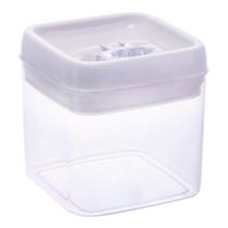 Pote Hermético Quadrado 1000ml com Tampa e Alça - Organização Prática para Alimentos