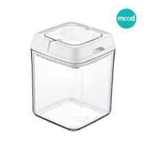 Pote hermetico quadrado 1l c/tampa e alca p/ fechamento - MOOD Pote hermetico quadrado 1l c/tampa e alca p/ fechamento - MOOD