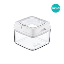 Pote hermetico quadrado 500ml c/tampa e alca p/ fechamento - MOOD