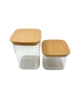 Pote Hermético Quadrado 800ml 500ml de Plástico para Armazenamento de Alimentos Grãos Cereais Bolachas Multiuso Universa