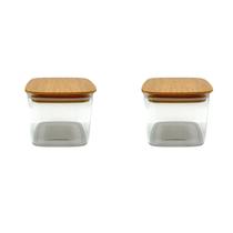 Pote Hermético Quadrado 800ml 500ml de Plástico para Armazenamento de Alimentos Grãos Cereais Bolachas Multiuso Universa Pote Hermético Quadrado 800ml 500ml de Plástico para Armazenamento de Alimentos Grãos Cereais Bolachas Multiuso Universa