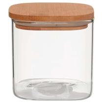 Pote Hermético Quadrado com Tampa Bambu Mimo 630ml