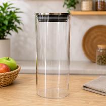 Pote Hermético Redondo de Vidro Borossilicato com Tampa de Inox 1,8 Litros Lehavi Pote Hermético Redondo de Vidro Borossilicato com Tampa de Inox 1,8 Litros Lehavi