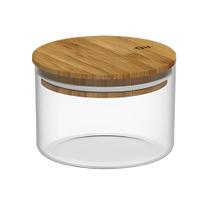 Pote Hermético Redondo Ou Keep Bambu 450ml Temperos E Chá Pote Hermético Redondo Ou Keep Bambu 450ml Temperos E Chá