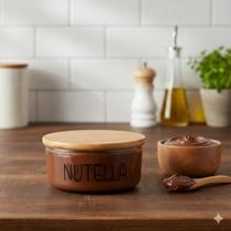 Pote Hermético Redondo Vidro (380 ml) Nutella