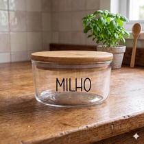 Pote Hermético Redondo Vidro (630 ml) Milho
