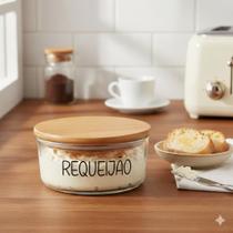Pote Hermético Redondo Vidro (630 ml) Requeijão Pote Hermético Redondo Vidro (630 ml) Requeijão