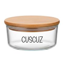 Pote Hermético Redondo Vidro (930 ml) Cuscuz