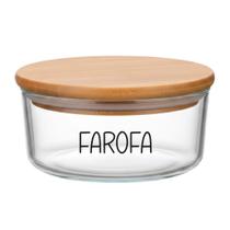 Pote Hermético Redondo Vidro (930 ml) Farofa Pote Hermético Redondo Vidro (930 ml) Farofa