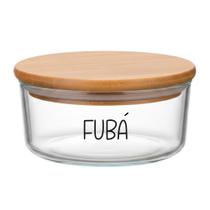 Pote Hermético Redondo Vidro (930 ml) Fubá Pote Hermético Redondo Vidro (930 ml) Fubá