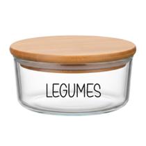 Pote Hermético Redondo Vidro (930 ml) Legumes Pote Hermético Redondo Vidro (930 ml) Legumes