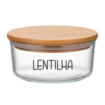 Pote Hermético Redondo Vidro (930 ml) Lentilha Pote Hermético Redondo Vidro (930 ml) Lentilha