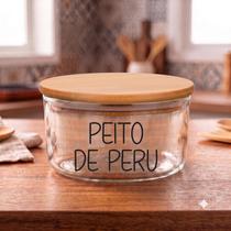 Pote Hermético Redondo Vidro (930 ml) Peito de Peru Pote Hermético Redondo Vidro (930 ml) Peito de Peru