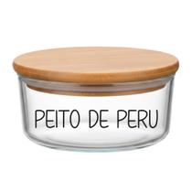 Pote Hermético Redondo Vidro (930 ml) Peito de Peru Pote Hermético Redondo Vidro (930 ml) Peito de Peru