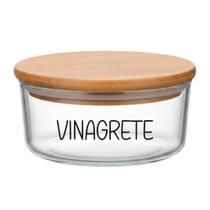 Pote Hermético Redondo Vidro (930 ml) Vinagrete Pote Hermético Redondo Vidro (930 ml) Vinagrete