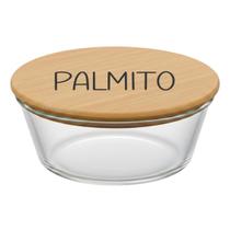 Pote Hermético Redondo Vidro e Tampa de Bambu (930 ml) Palmito Pote Hermético Redondo Vidro e Tampa de Bambu (930 ml) Palmito