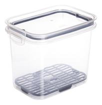 Pote Hermético Retangular Com Escorredor 1,8 Litros Plasutil Pote Hermético Retangular Com Escorredor 1,8 Litros Plasutil