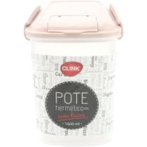 Pote Hermético Retangular Com Trava Fácil 1600ml Clink