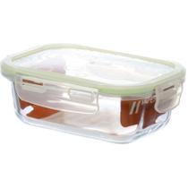 Pote Hermético Retangular de Vidro 400ML Western Home Pote Hermético Retangular de Vidro 400ML Western Home