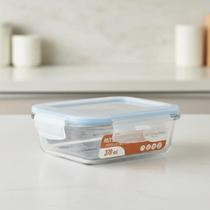 Pote Hermético Retangular Vidro 370Ml Tampa Silicone Vedação Marmita Conservação Alimentos Microondas Freezer Lava-Louças Compacto Pote Hermético Retangular Vidro 370Ml Tampa Silicone Vedação Marmita Conservação Alimentos Microondas Freezer Lava-Louças Compacto