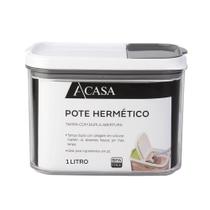 Pote Hermético Shake Cinza 1L - A/CASA